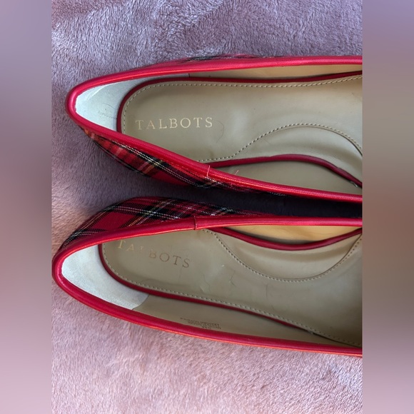 Talbots BLAIR CAP TOE BALLET FLATS - TARTAN PLAID - Picture 3 of 5